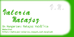 valeria matajsz business card